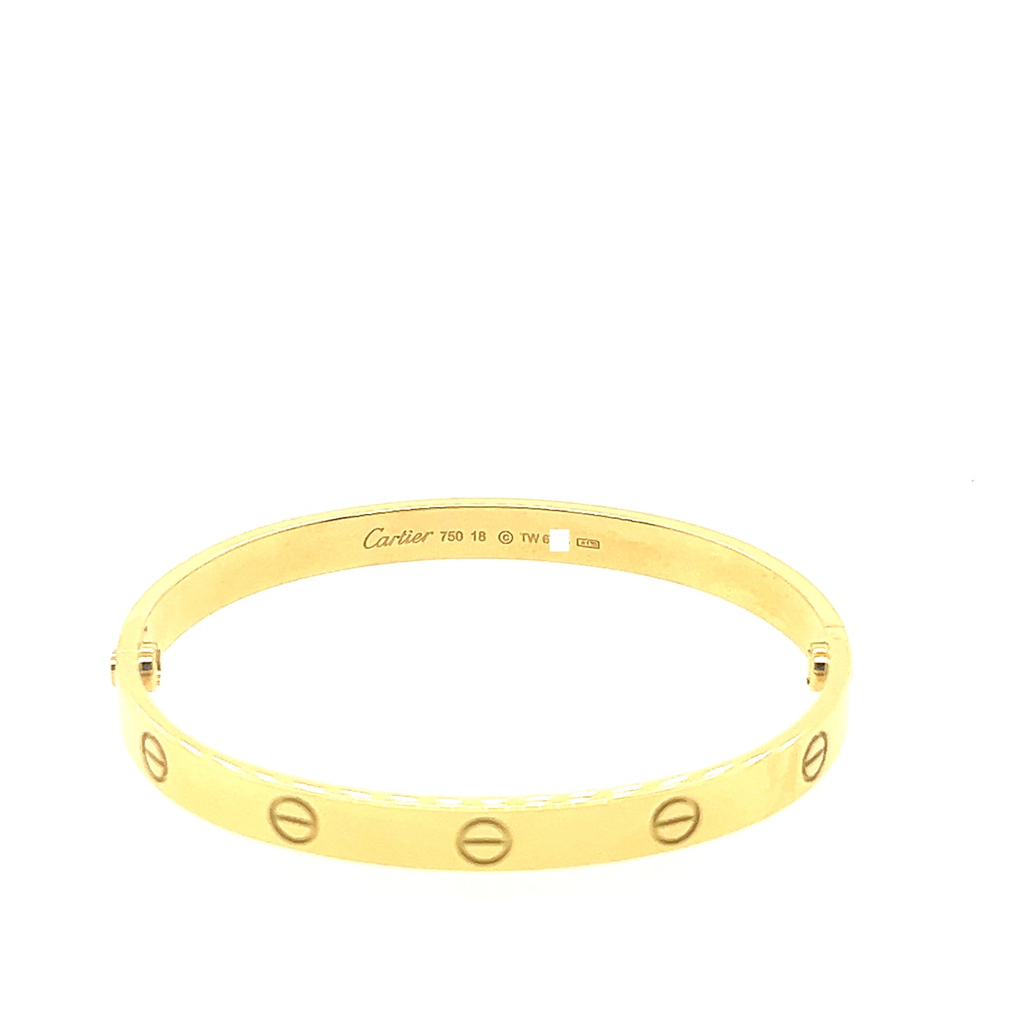 Cartier 18k Yellow Gold Love Bracelet Size 18