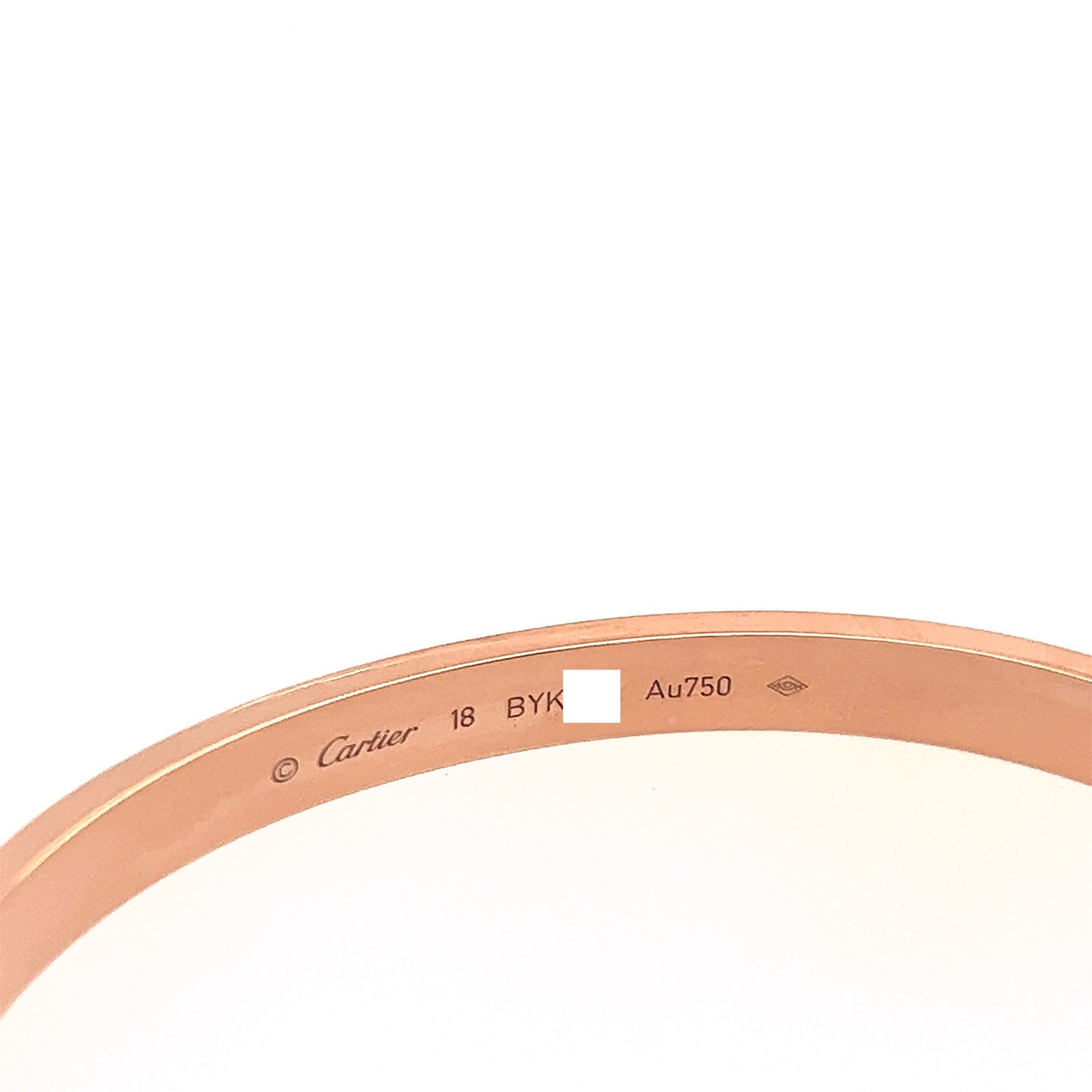 Cartier 18k Rose Gold Love Bracelet Size 18