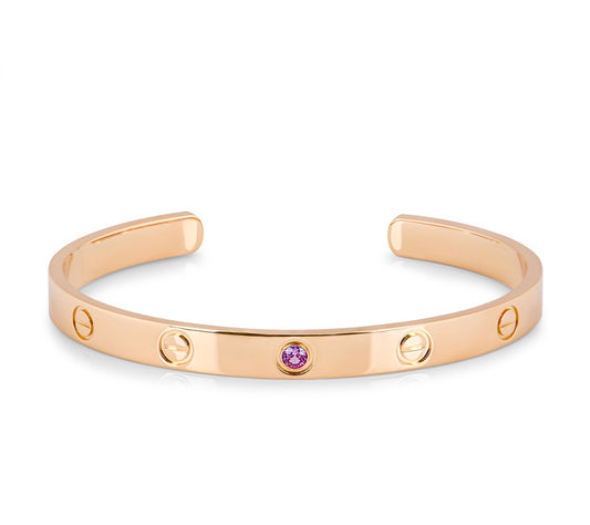 Cartier Rose Sapphire Love Cuff Bracelet#18