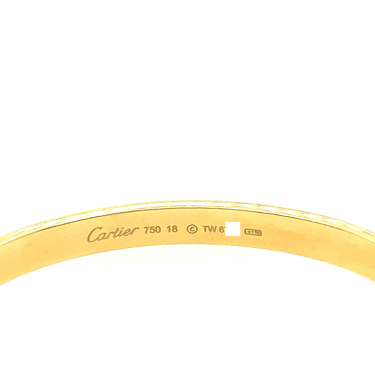 Cartier 18k Yellow Gold Love Bracelet Size 18