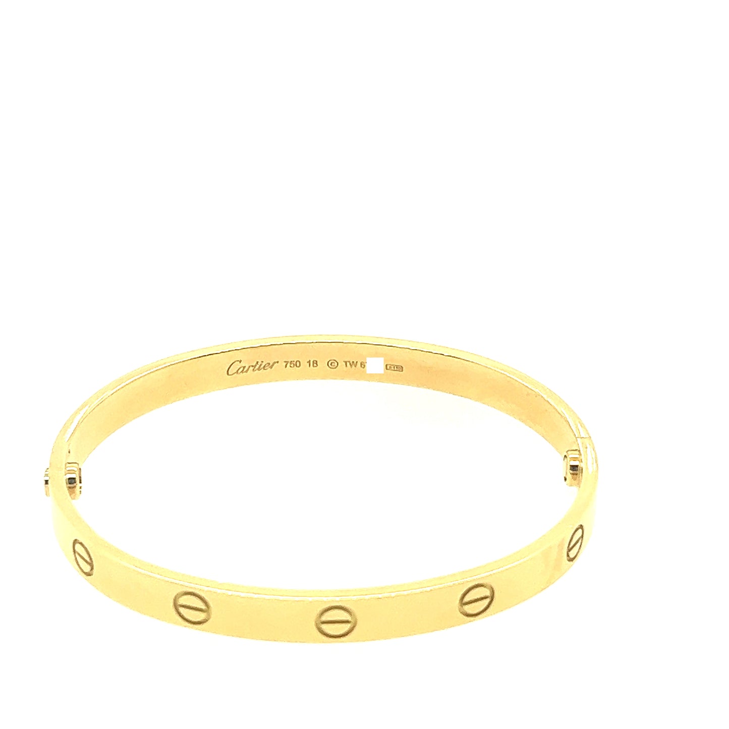 Cartier 18k Yellow Gold Love Bracelet Size 18