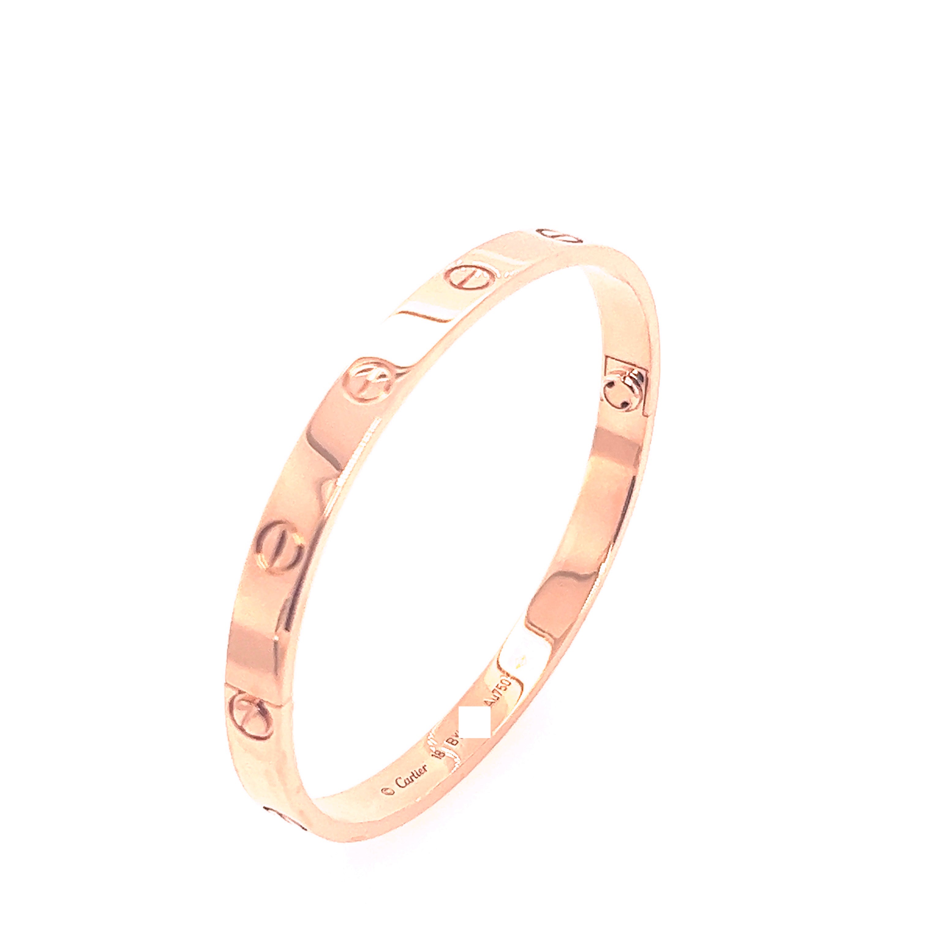 Cartier 18k Rose Gold Love Bracelet Size 18 GoldenBrightJeweler