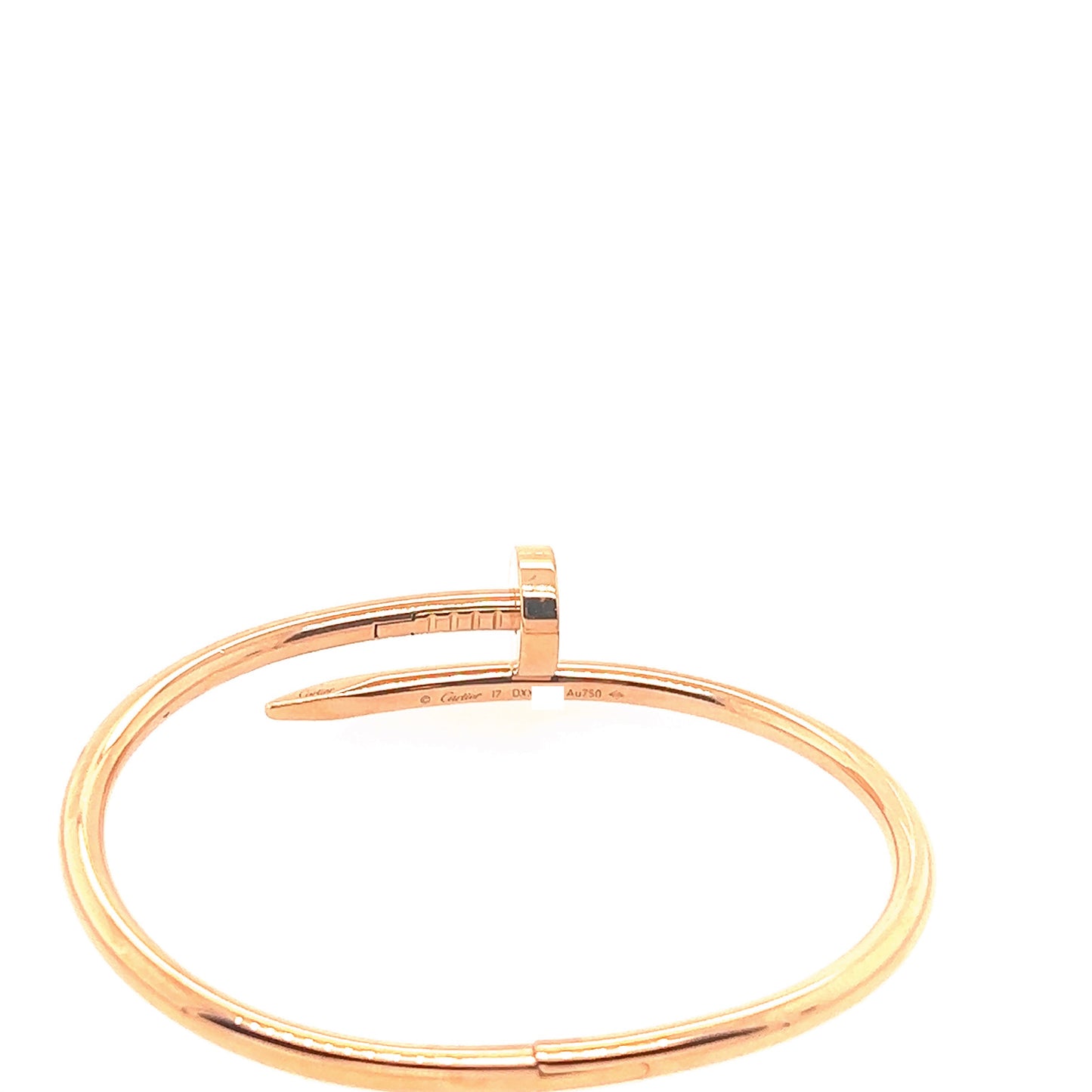 Cartier 18k Rose Gold Just Un Clou Bracelet Size 17.