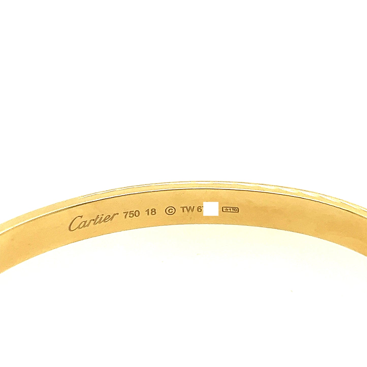 Cartier 18k Yellow Gold Love Bracelet Size 18