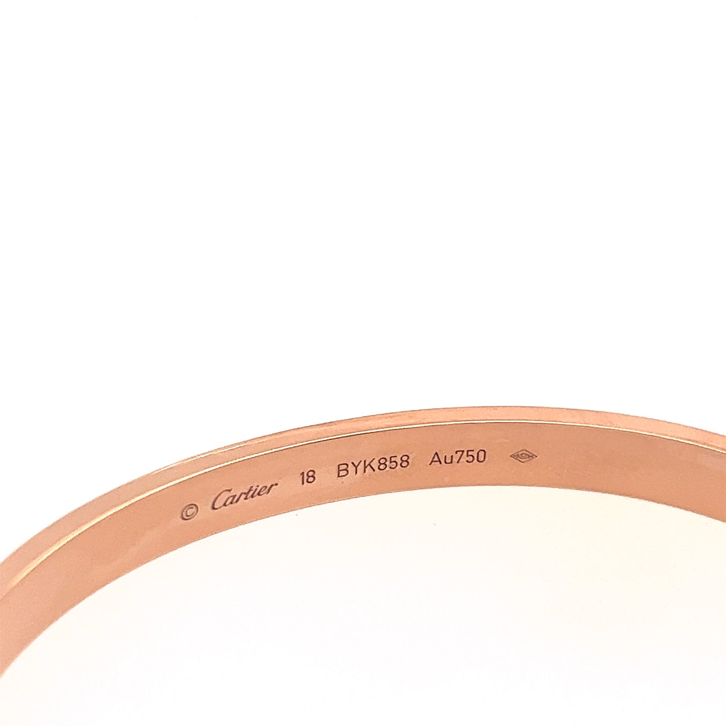 Cartier 18k Rose Gold Love Bracelet Size 18