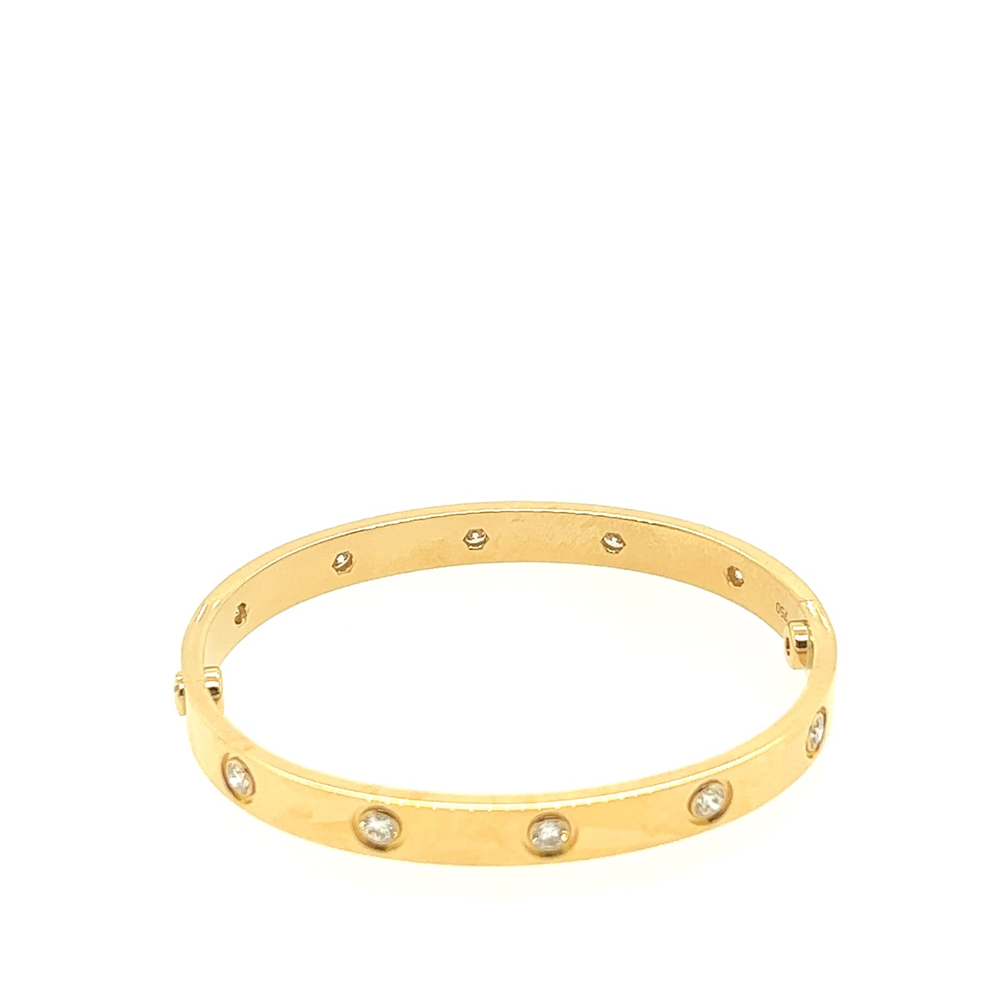 Cartier 18k Yellow Gold Love 10 Diamonds Old Scew bracelet Size 16.