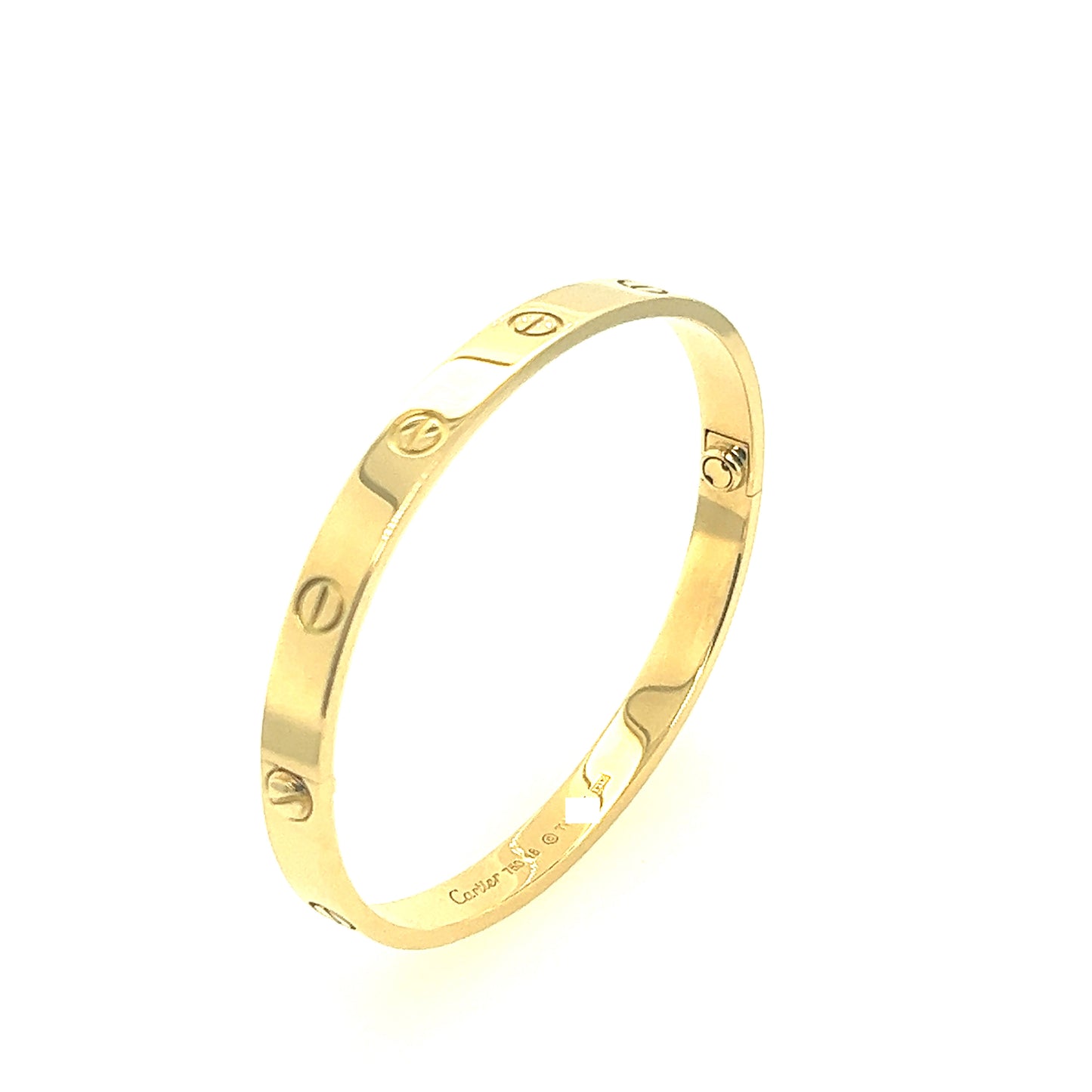 Cartier 18k Yellow Gold Love Bracelet Size 18