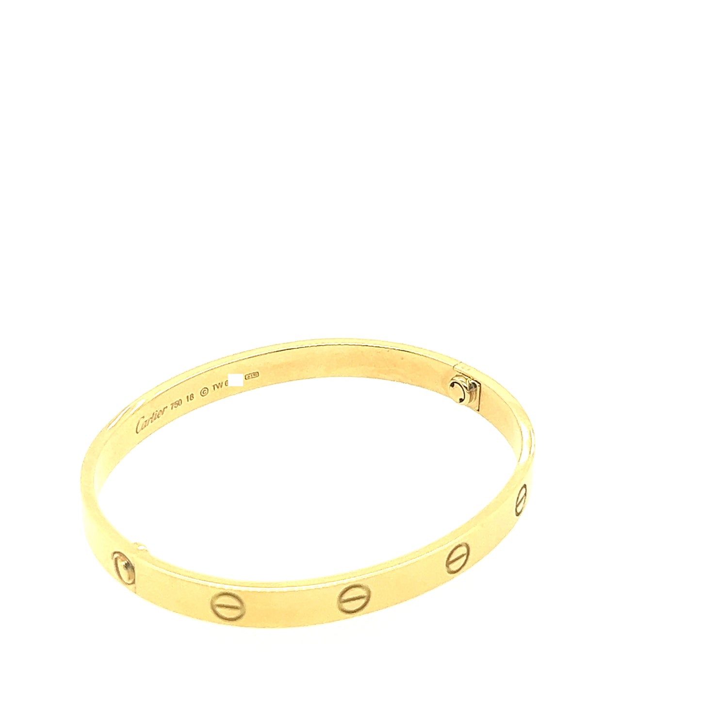 Cartier 18k Yellow Gold Love Bracelet Size 18