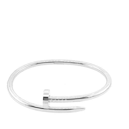 Cartier 18k White Gold Juste Un Clou Bracelet Size 17.