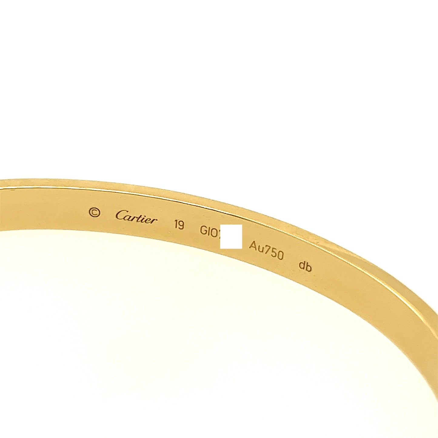 Cartier 18k Yellow Gold Love Bracelet Size 19