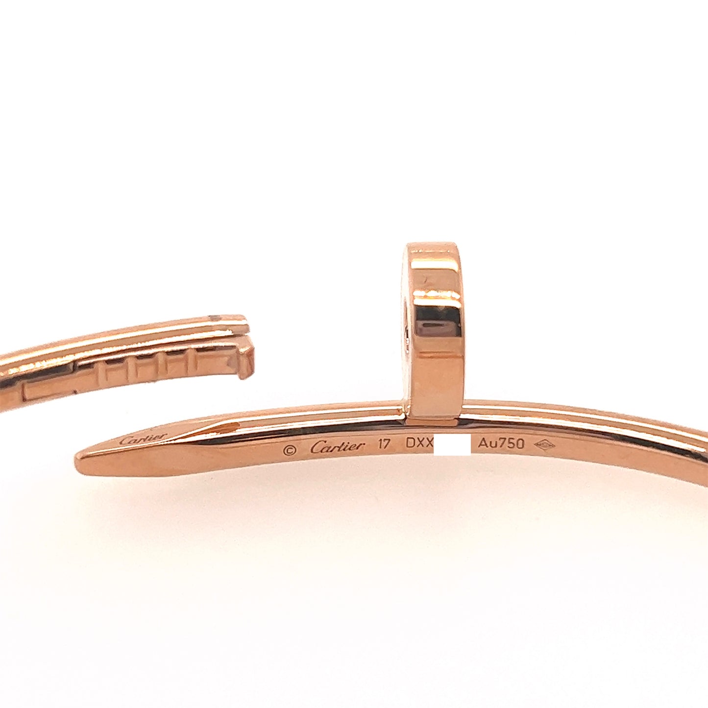 Cartier 18k Rose Gold Just Un Clou Bracelet Size 17.