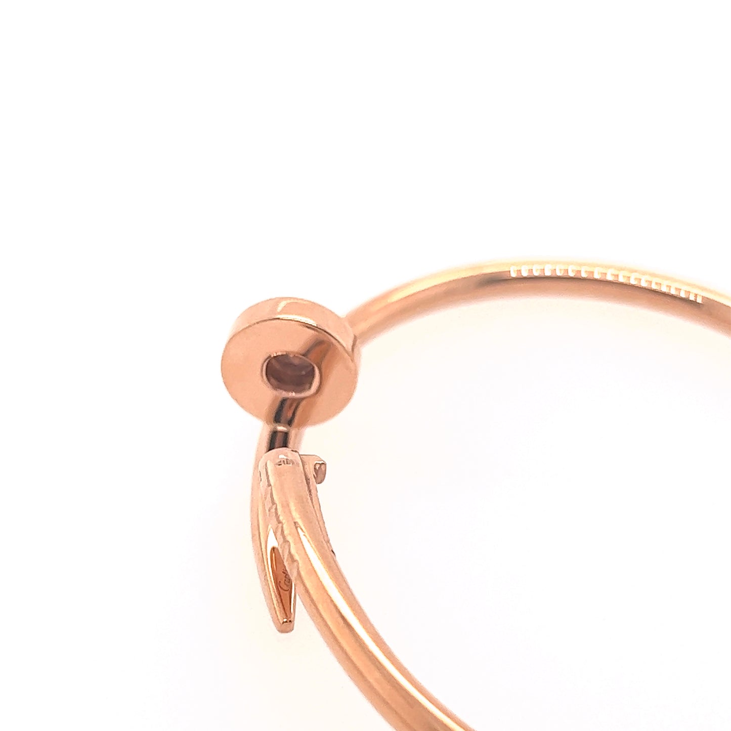 Cartier 18k Rose Gold Just Un Clou Bracelet Size 17.